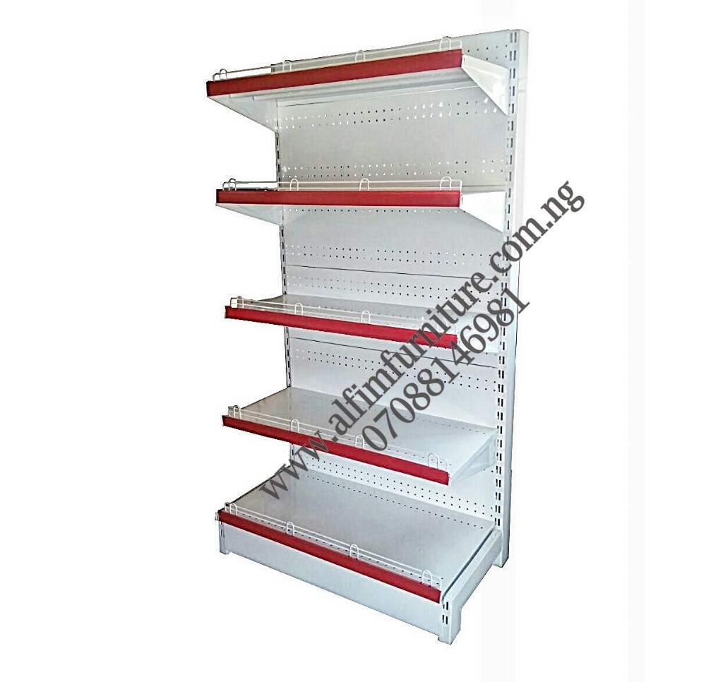 supermarket double sided shelf