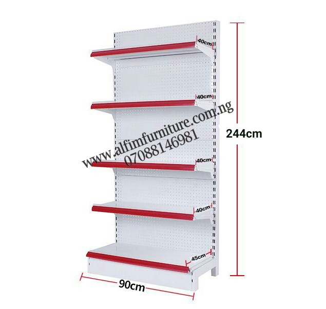 Single sided supermarket shelves Gondola Wall Metal Shelf Amazingly